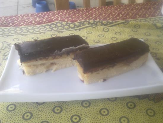 tarta de queso y chocolate